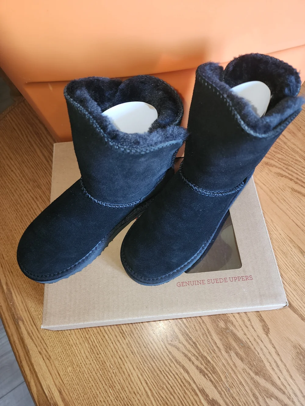 Style & Co. Black Suede Short Winter Boots